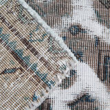 Traditional overdyed grey persian rug handwoven oriental living area rug 63x137cm