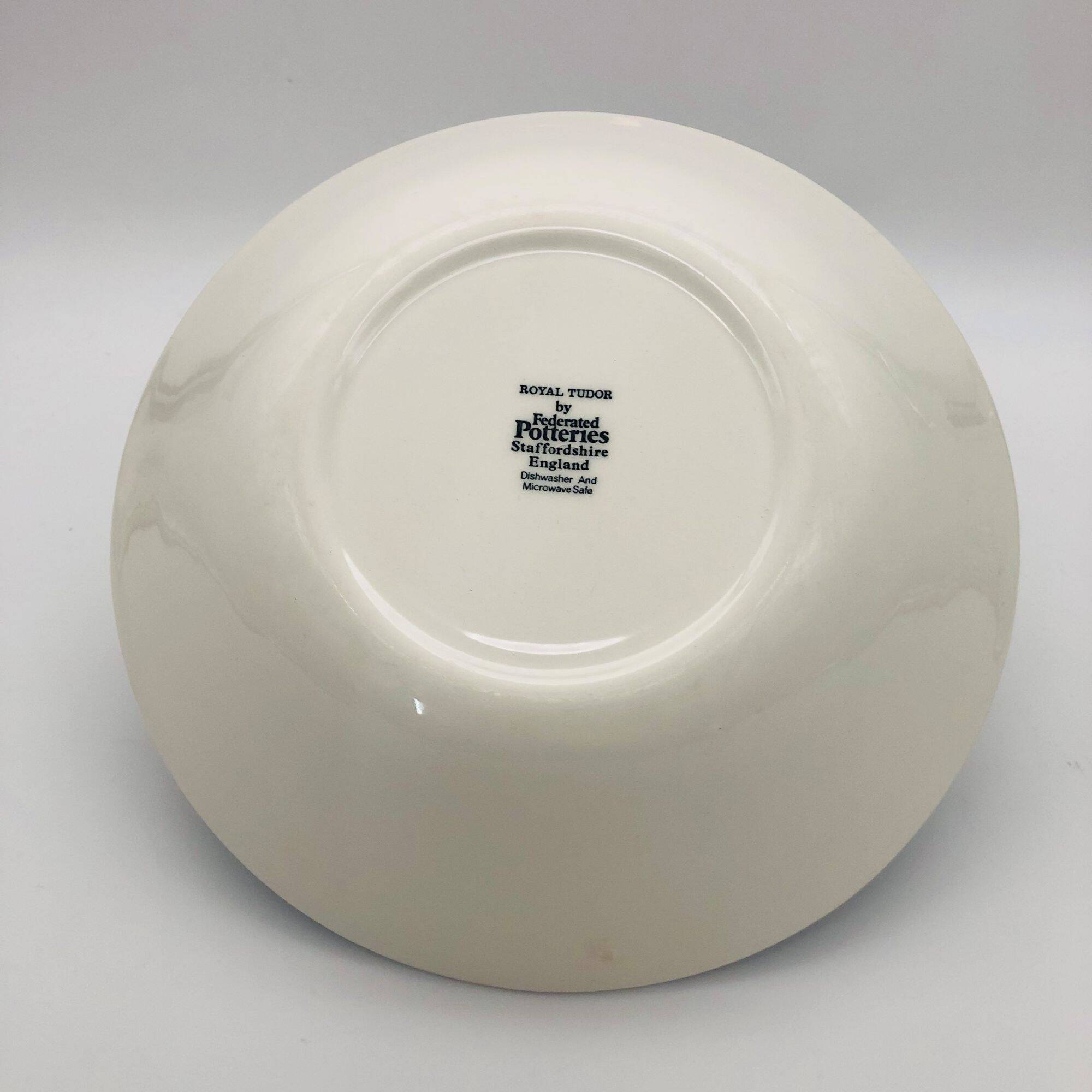 Round plate / salad bowl, Federated Potteries Staffordshire (England).