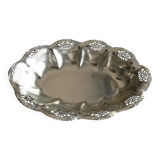 silver metal bread basket