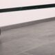 Wheeled glass coffee table