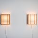 Paire de lampes murales en pin produites par Alda Sweden