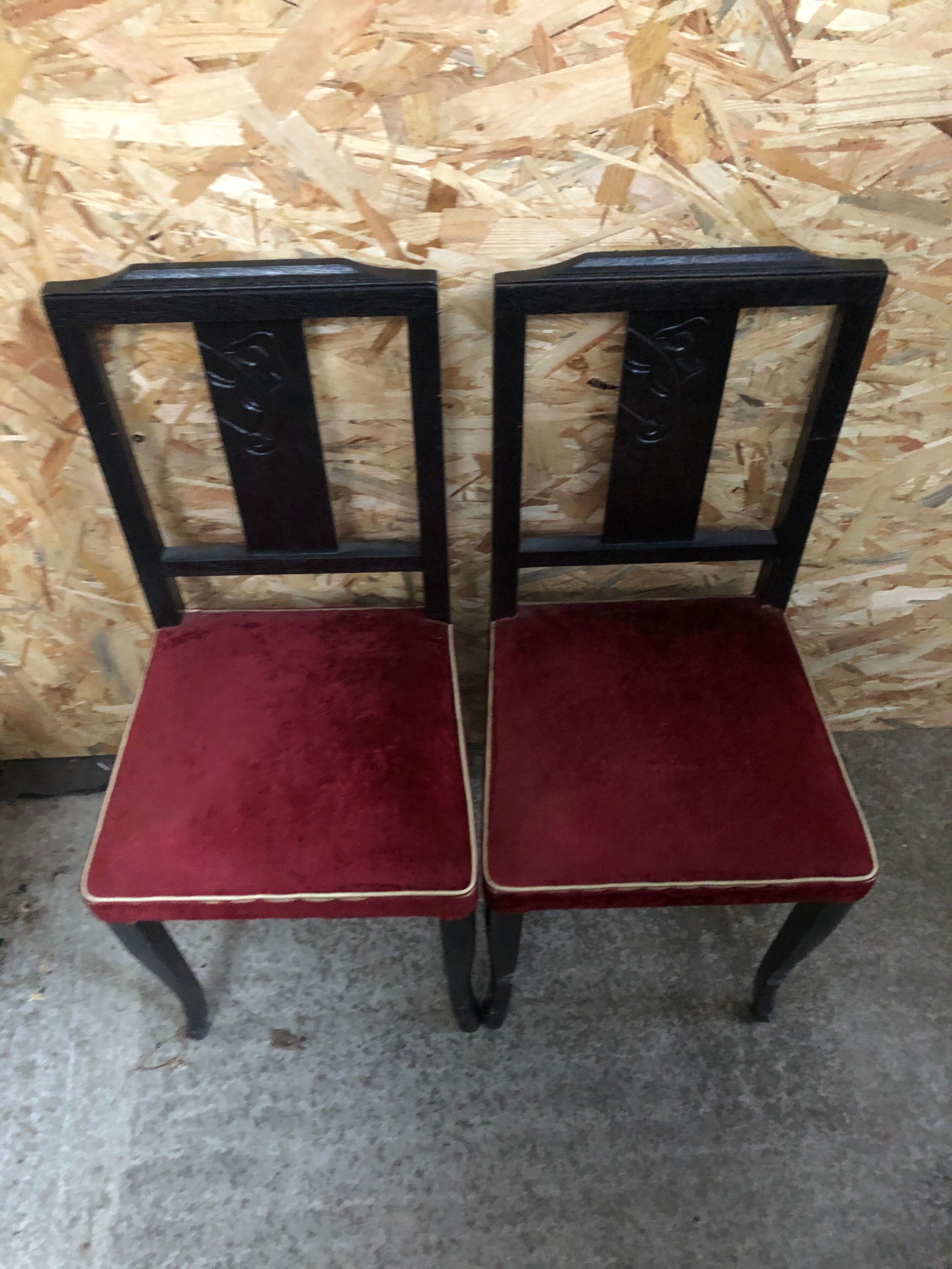 Pair old chair art deco
