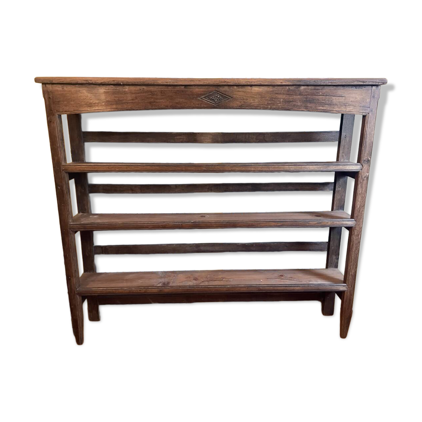 Baker's shelf, kitchen shelf, collection shelf from the early 19th century, oak.
