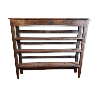 Étagère de boulanger, étagère de cuisine, étagère de collection début XIXe siècle chêne