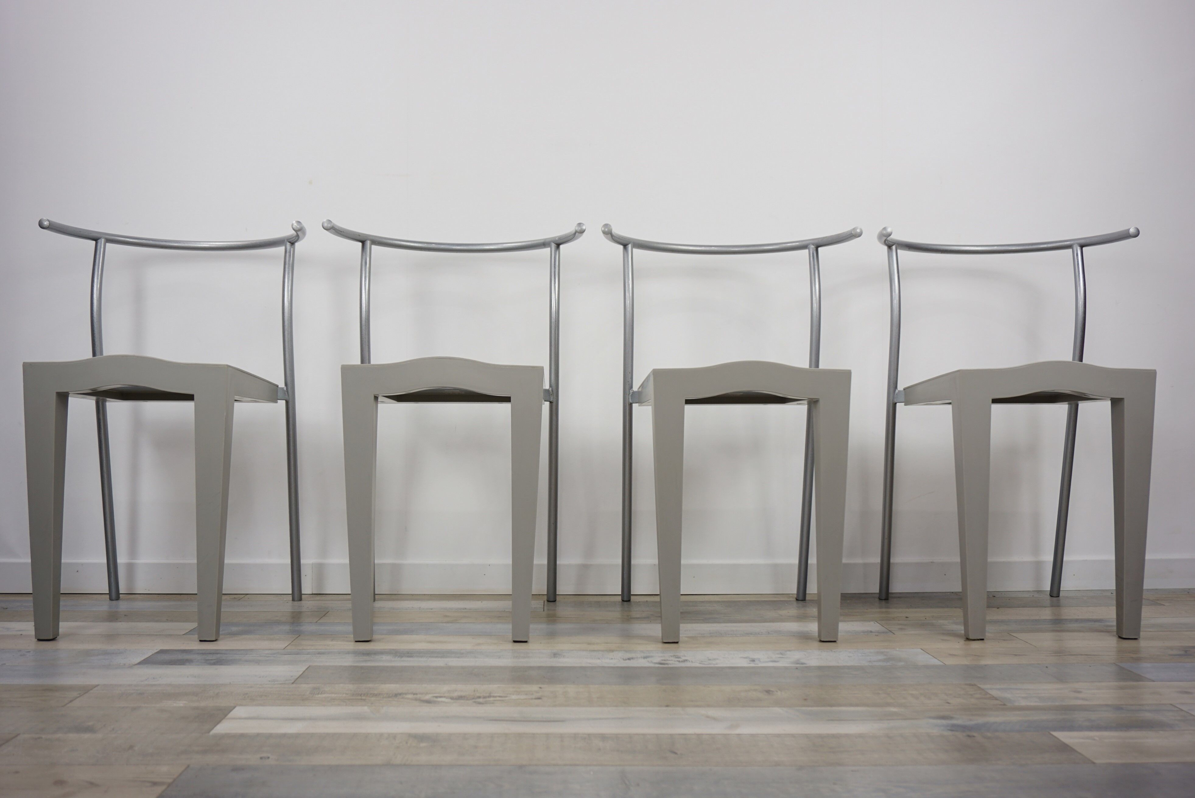Lot de 4 chaises Dr Glob Design par Philippe Starck pour Kartell