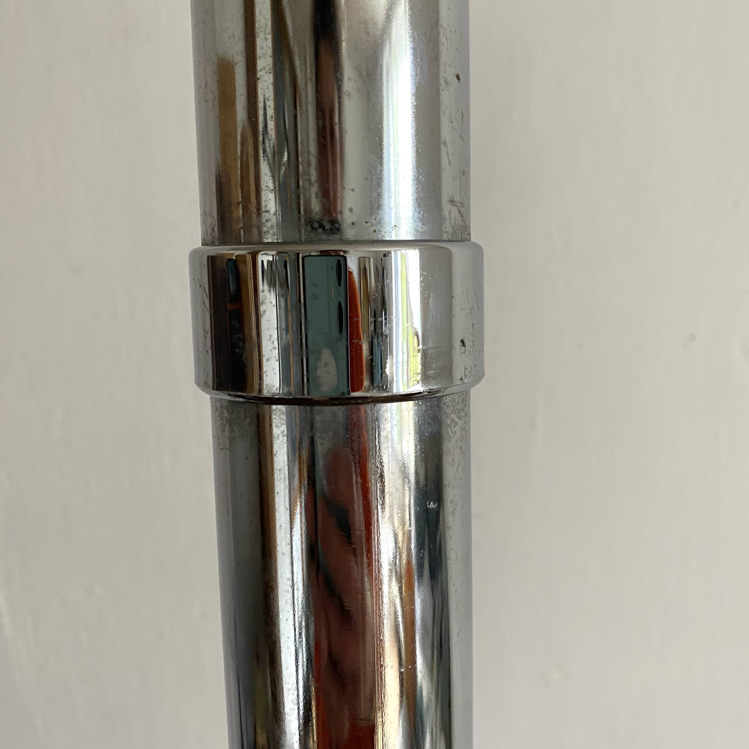 Vintage tubular chrome coat rack, 1970s