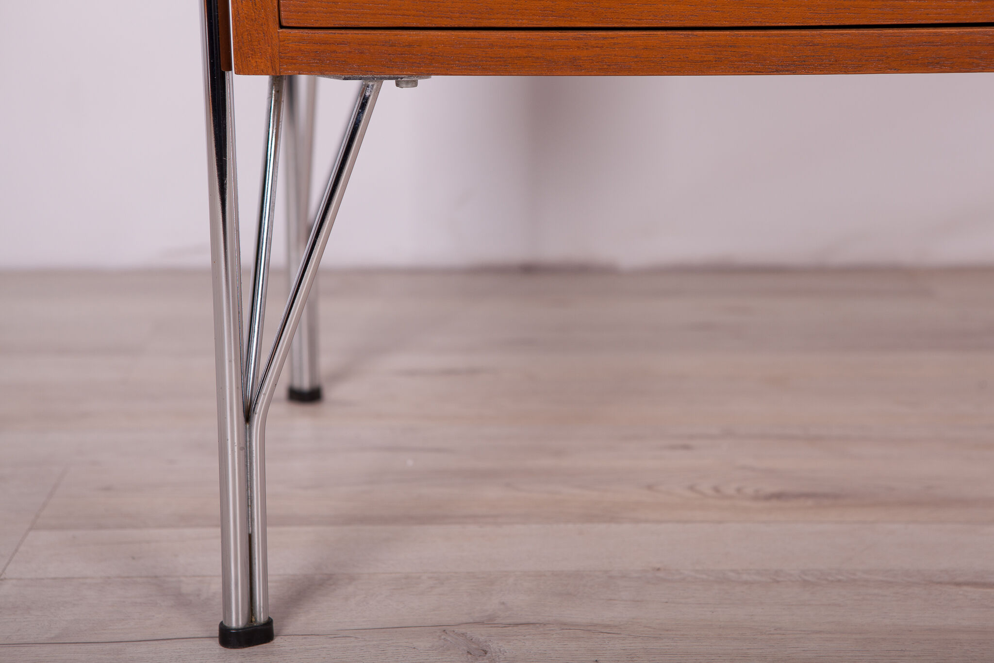 Mid-century danish teak & chrome desk, 1960s