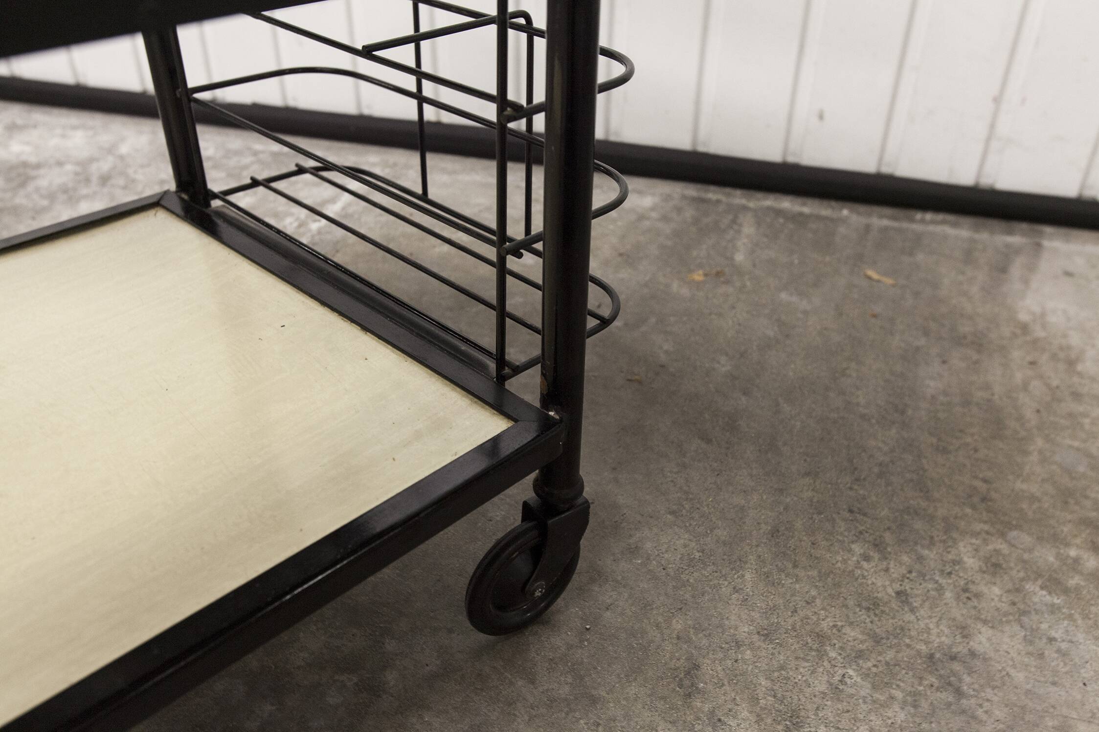 Trolley on wheels 1960 perforated metal