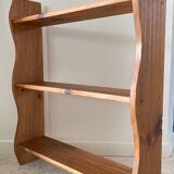 Shelf to stand or hang with 3 vintage wood trays