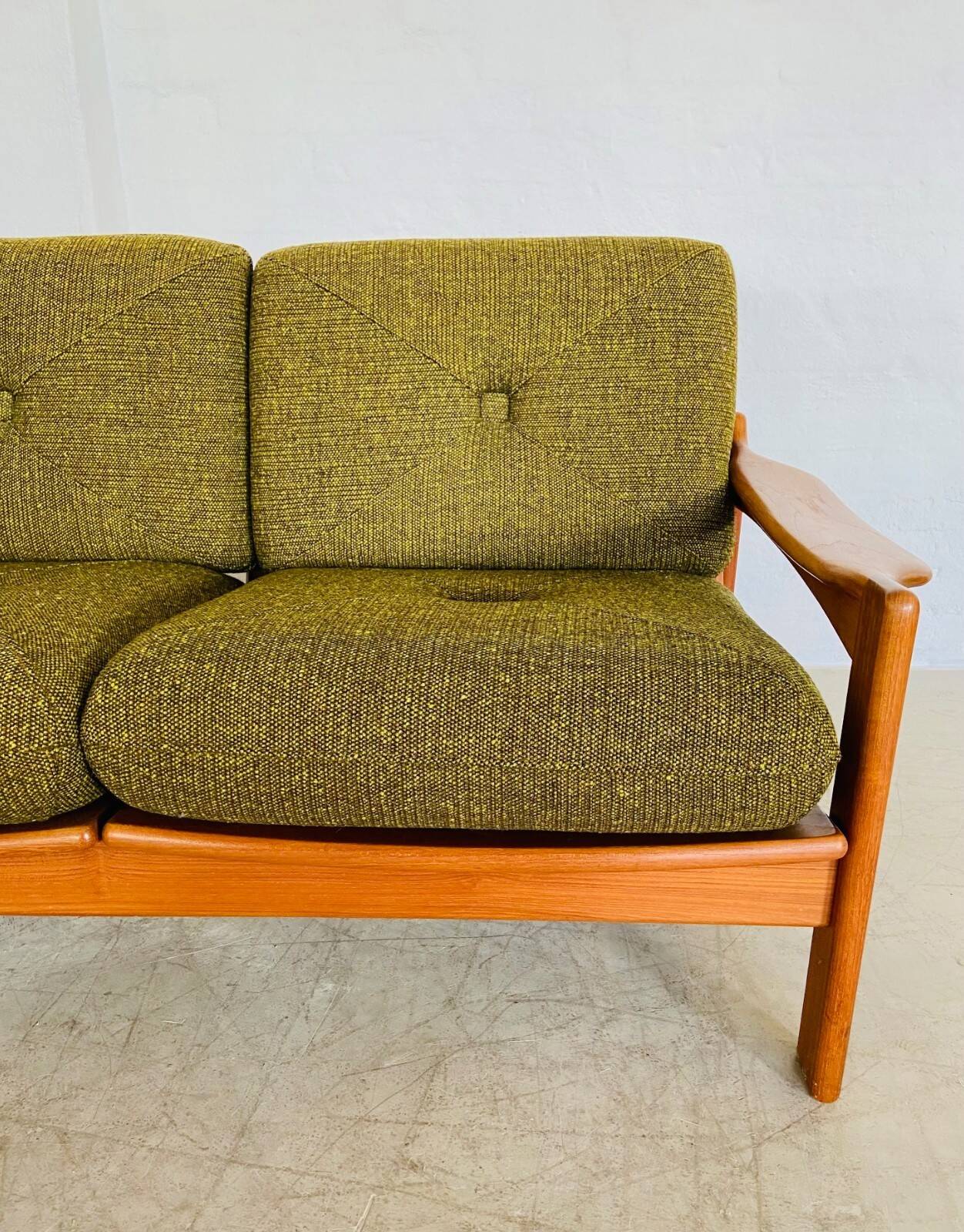 Canapé 3 personnes vintage rétro danois du milieu du siècle par Arne Wahl Iversen 1970