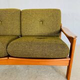 Canapé 3 personnes vintage rétro danois du milieu du siècle par Arne Wahl Iversen 1970