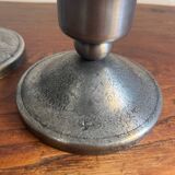 2 Charles Piguet wrought iron candlesticks