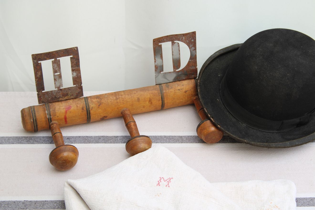 Old wooden coat rack