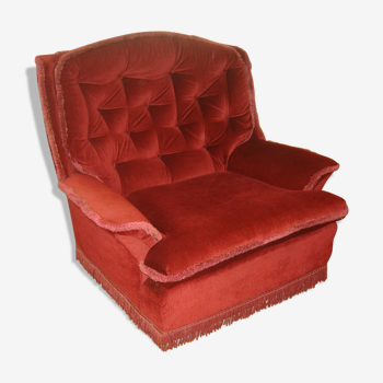 Fauteuil velours  style Napoléon III