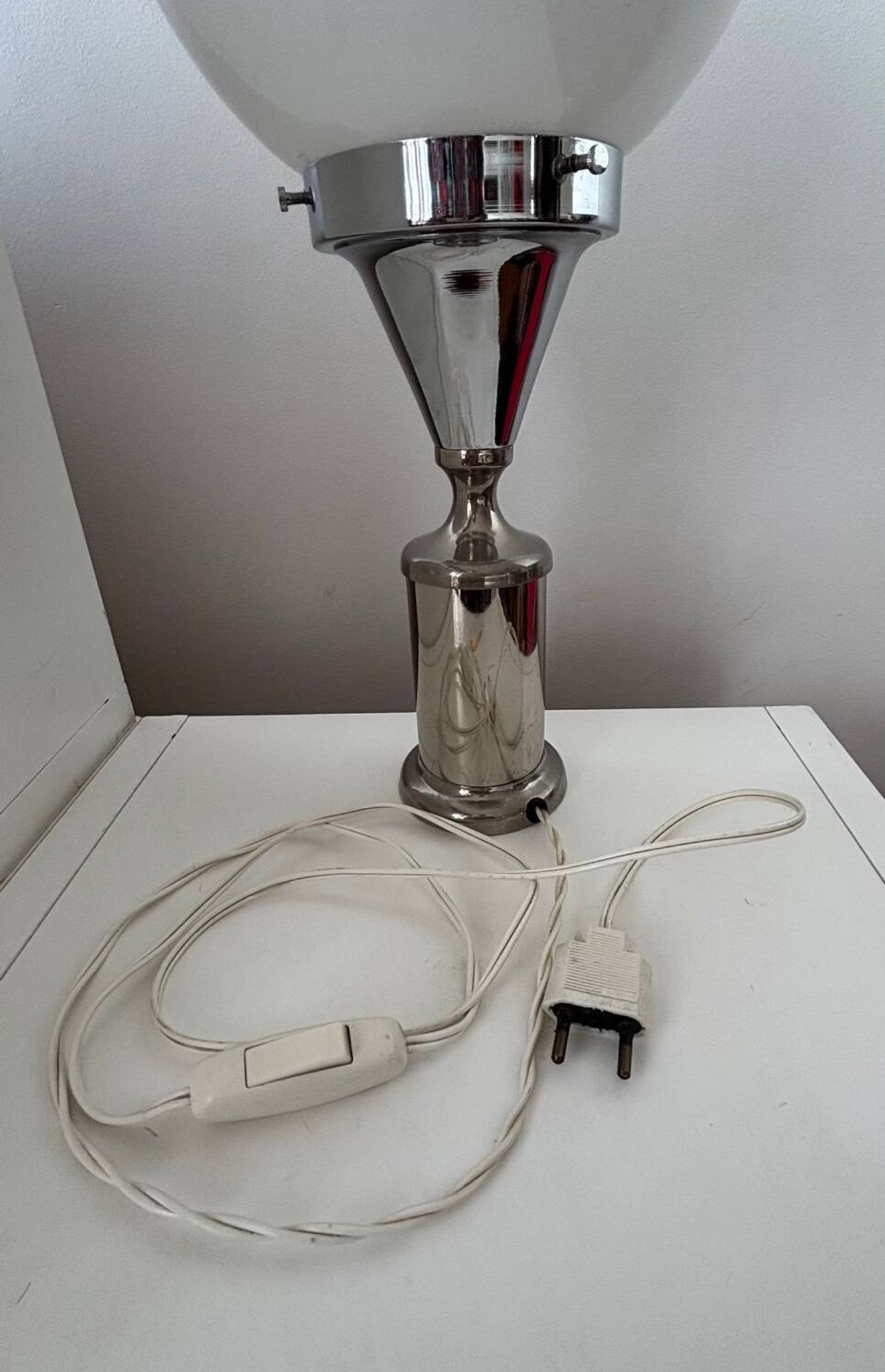 Chrome Space Age lamp