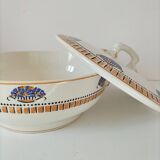 Art Deco Longwy earthenware soup tureen