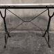 Oval bistro table in white marble with a black cast iron base - 120 cm