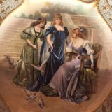 Assiette festonnée de Jean Pouyat XIXème siècle