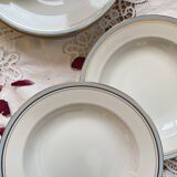 11 old porcelain soup plates from the Couleuvre factory