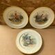 Set of 3 Old Ceramic Plates Decor H. ARNDT Rooster Hen & Duck #B188