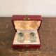 Vintage Salt and Pepper Set, Salt Shaker, Pepper Shaker, Art Deco Case and Bottle