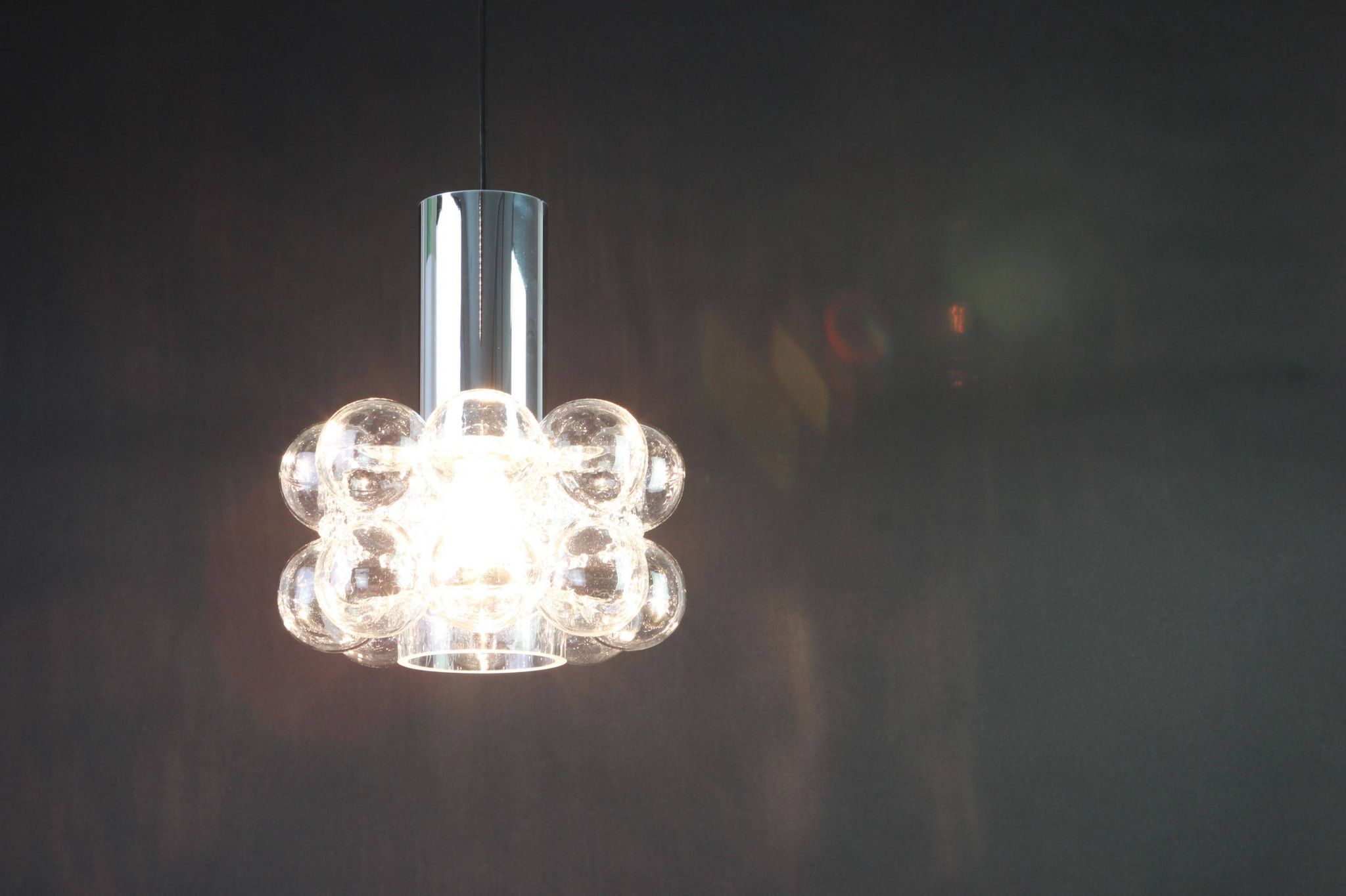 1 of 2 small bubble glass pendant by Helena Tynell, Limburg, Germany