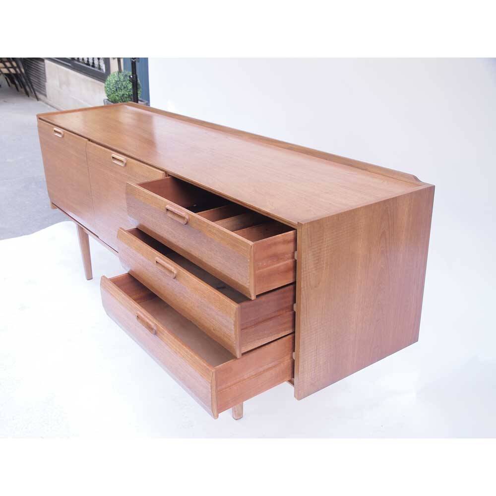 Bevelled vintage Scandinavian sideboard
