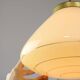 Mid-Century Modern Italian Yellow Glass and Brass Pendant Lamp, 1960s