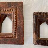 Two small old Indian frames carved wood