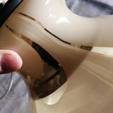 Vintage marbled Murano glass pendant light.