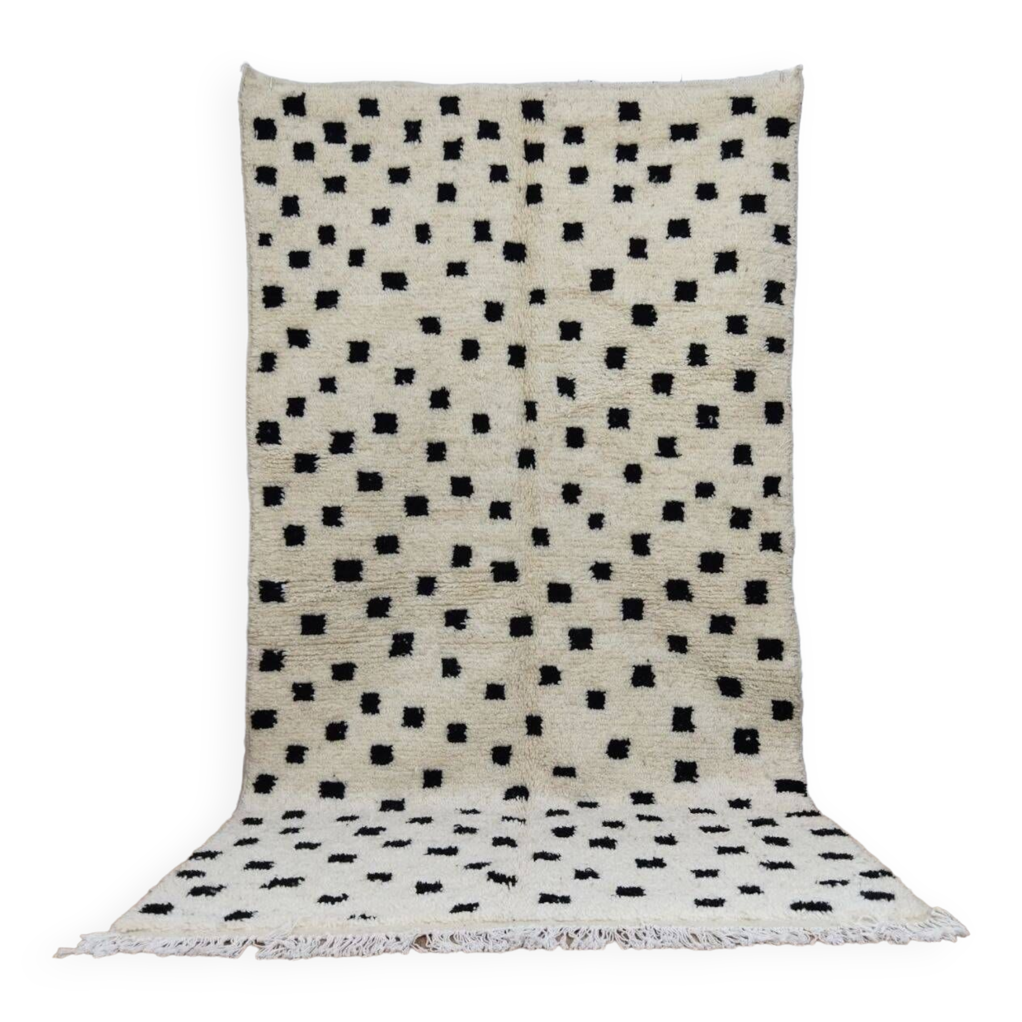 Handmade wool Berber rug 255 x 138 cm