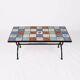 Wrought iron and ceramic coffee table, French work, 2013