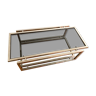 Chromed metal coffee table