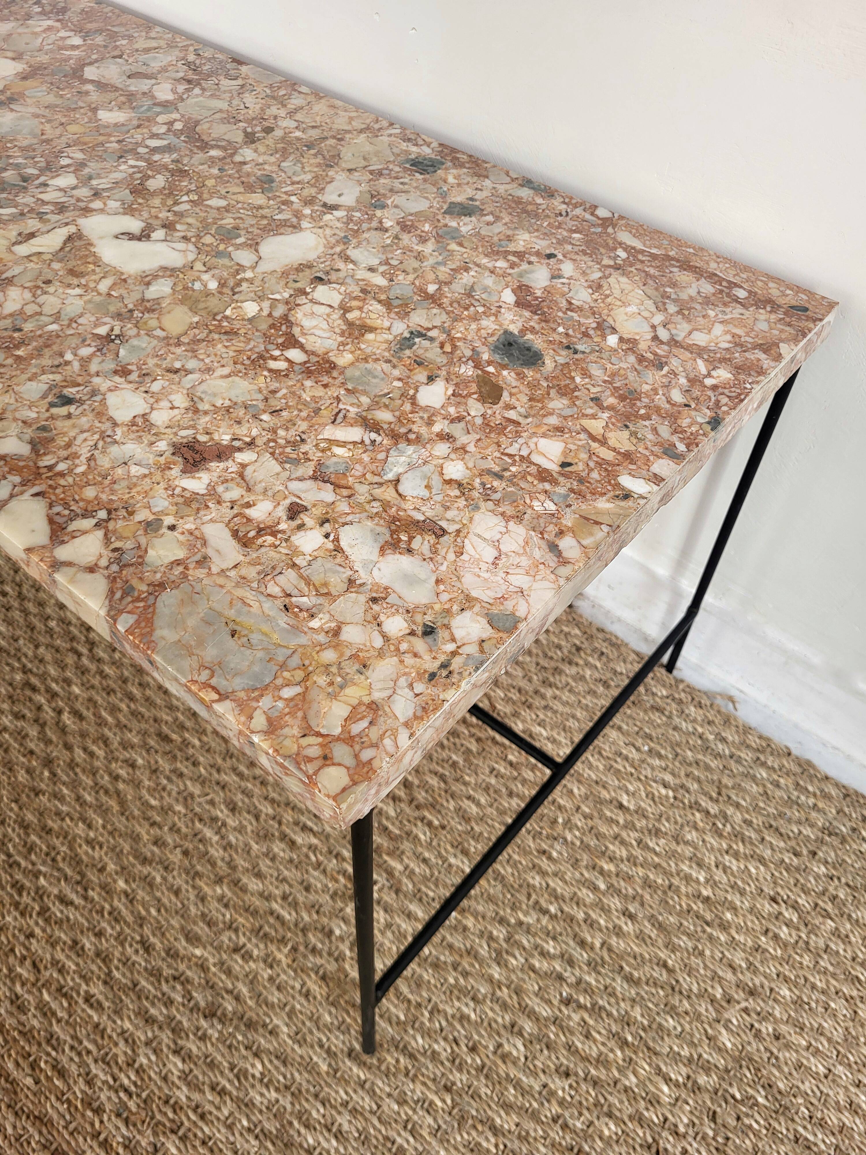 Rosso marble coffee table