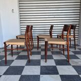 Set of 5 chairs from the 50s designed by Georg Leowald