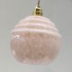 Art Deco pendant lamp in pink Clichy glass