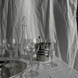 Set of 6 vintage ball-shaped stemmed glasses