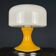 Mid-century Italian yellow table lamp from the 1970s.