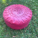 Vintage velvet pouf