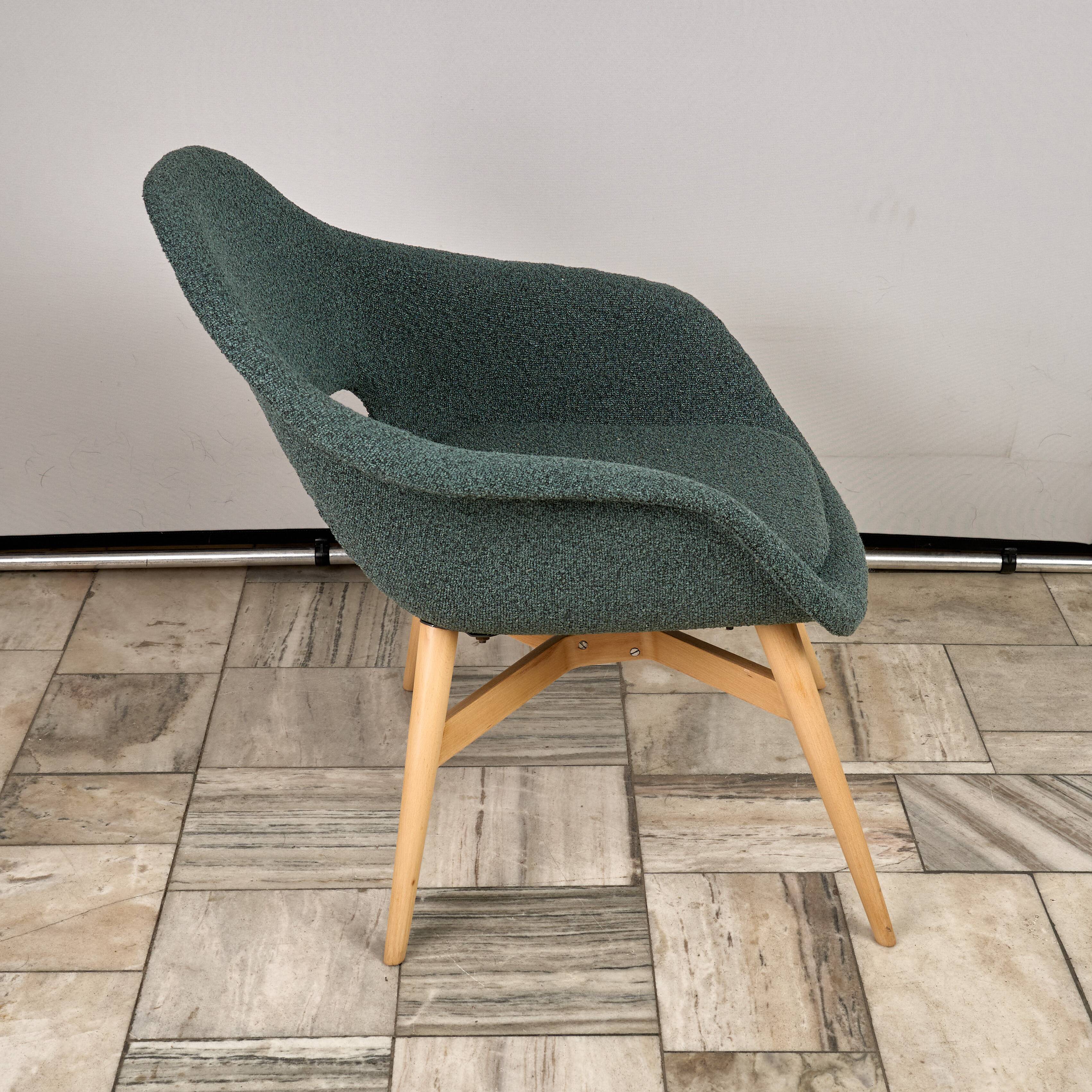 Vintage Shell Lounge Chair by Miroslav Navratil, 1960s, Czechoslovakia