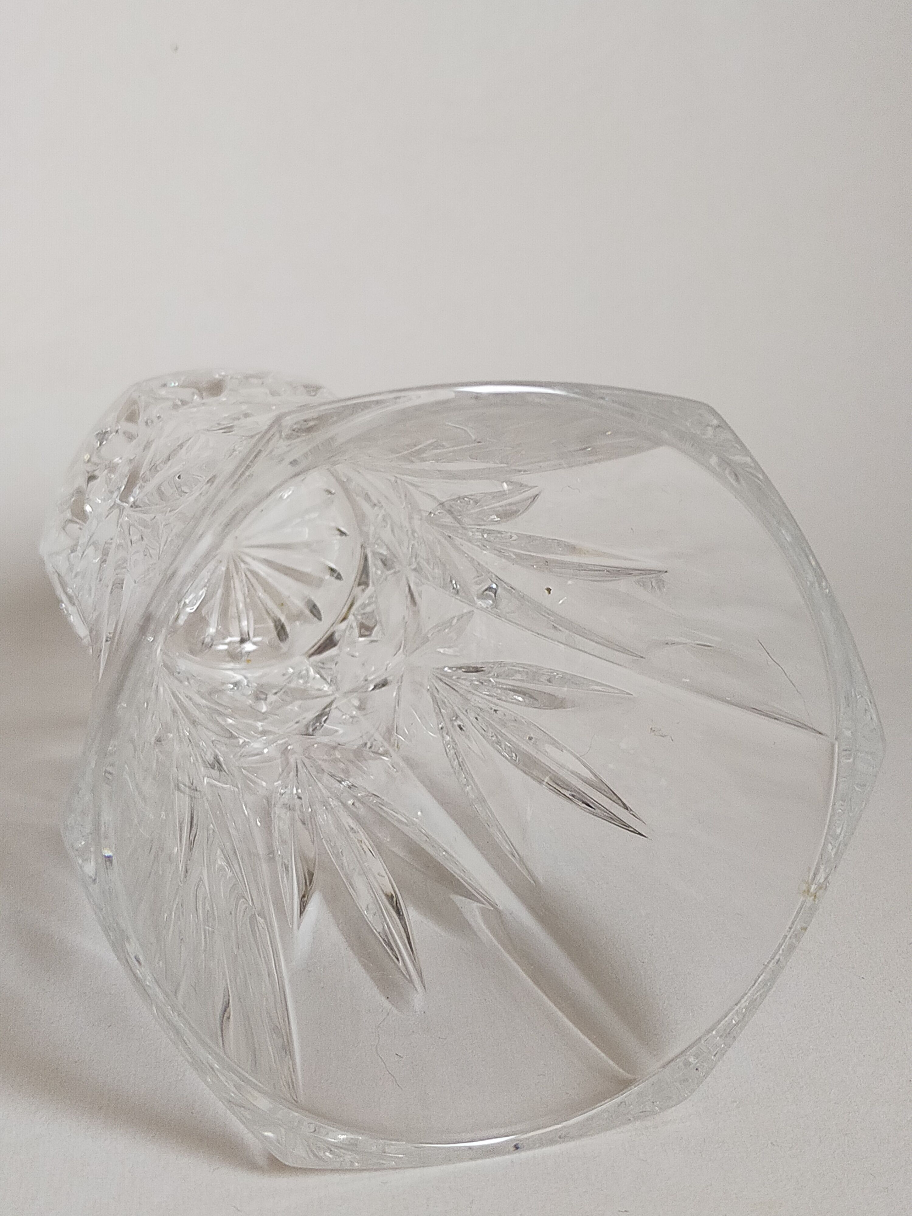 Duo of vintage French crystal vases