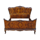 Rounded Walnut Burl Double Bed, 1950s