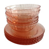 Set of 5 cups and 6 vintage plates
