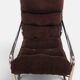 Chrome tubular lounge chair with corduroy – Space Age style 1970