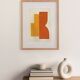 Painting on paper - ella - yellow and orange - signed eawy
