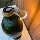 Lampe italienne Ida Bellini en céramique verte et dorée