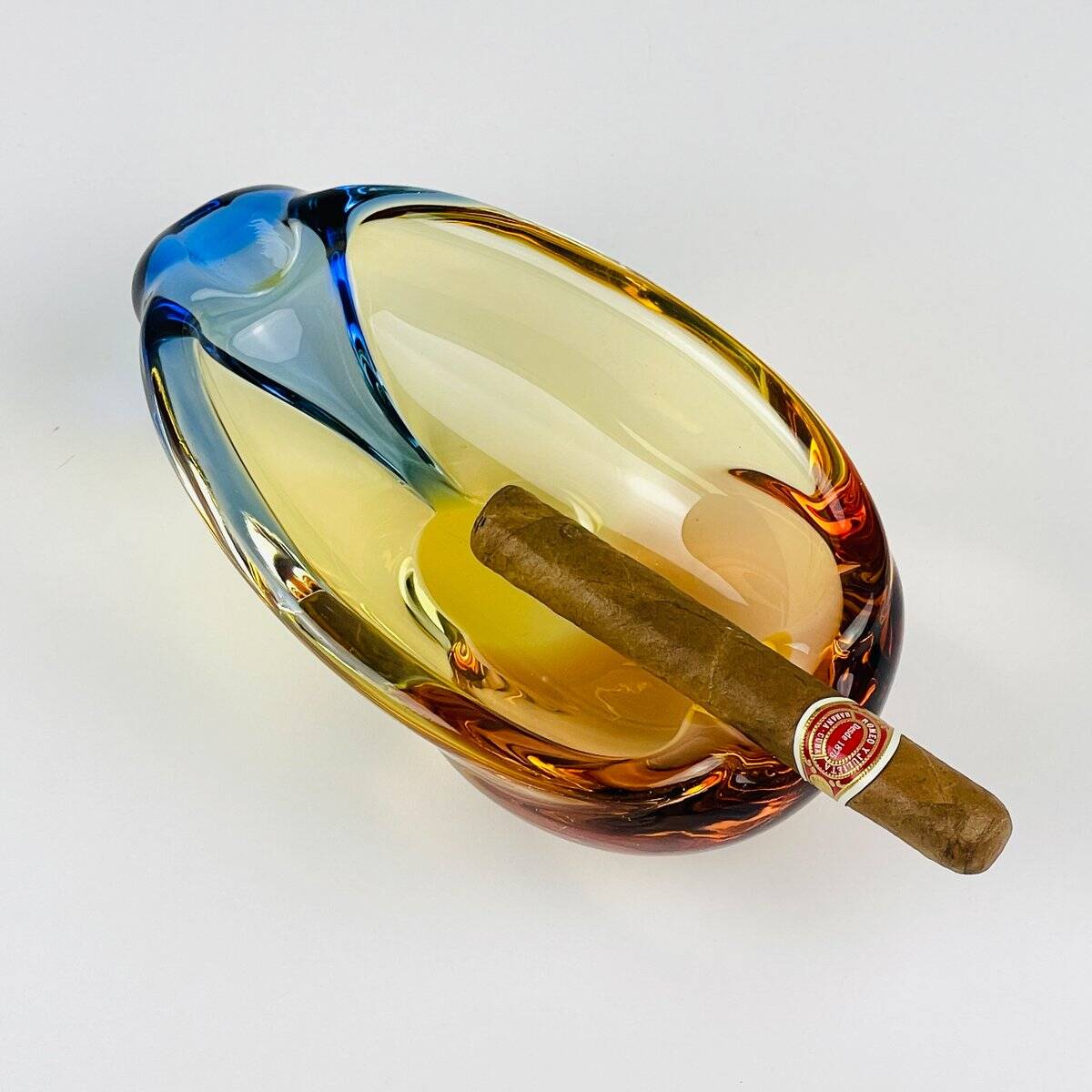 Bohemian Romana Ashtray by Hana Machovska for Mstisov Glassworks, 1960s
