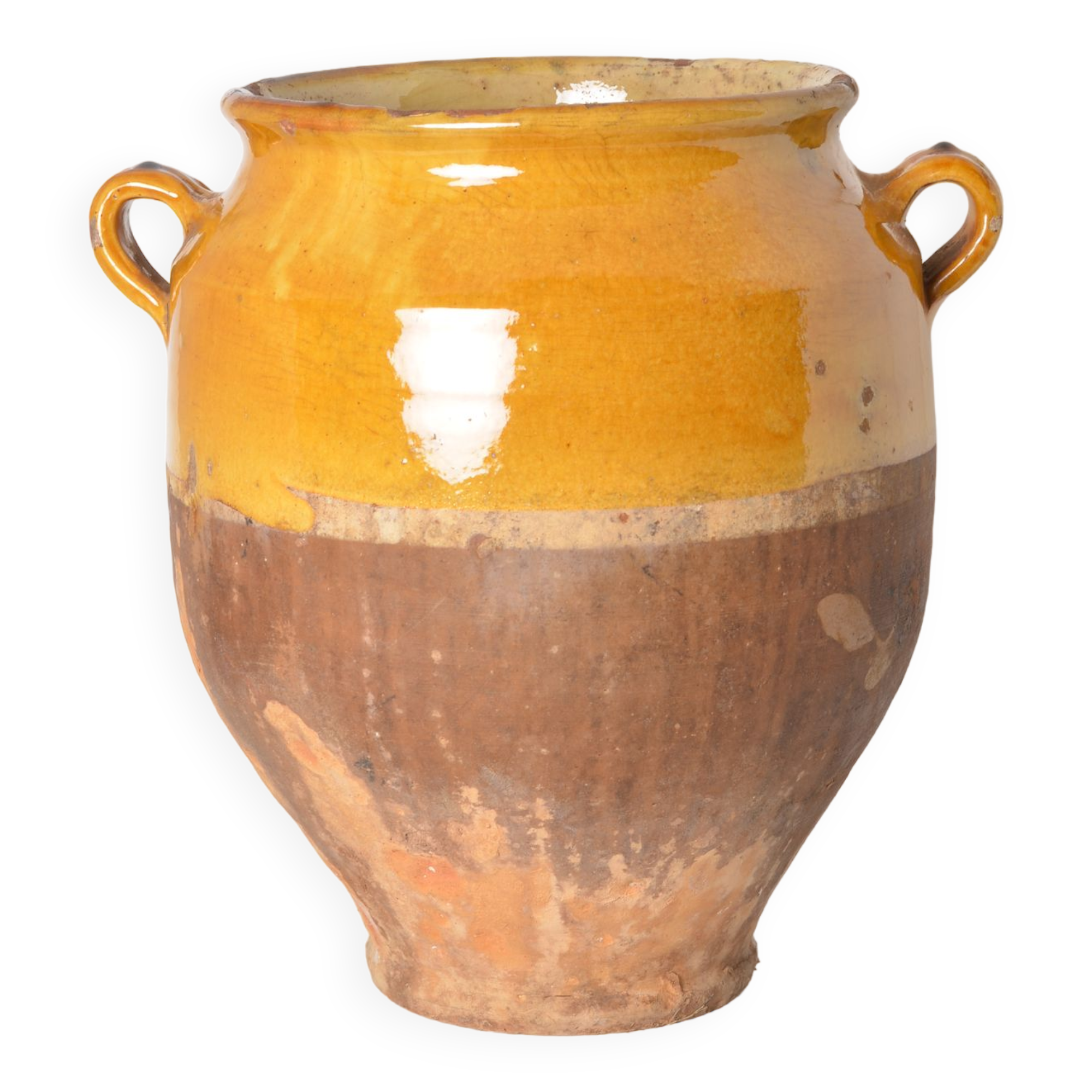 Yellow glazed jar