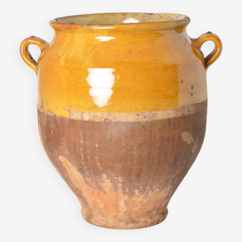 Pot vernissé jaune