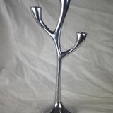 Modern mid-century aluminum three-pointed candelabra